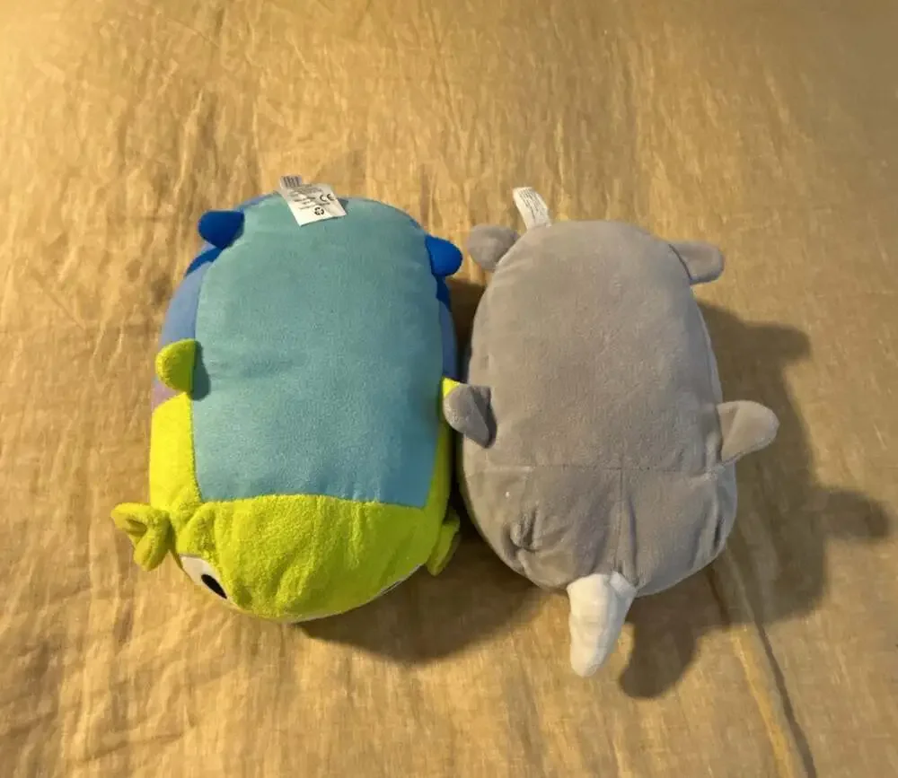 Disney Pixar Toy Story Alien and Rhino Medium Tsum Tsum Bun Bun Plush Set